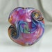 Pink, Blue,Green Lampwork Lentil Focal Bead