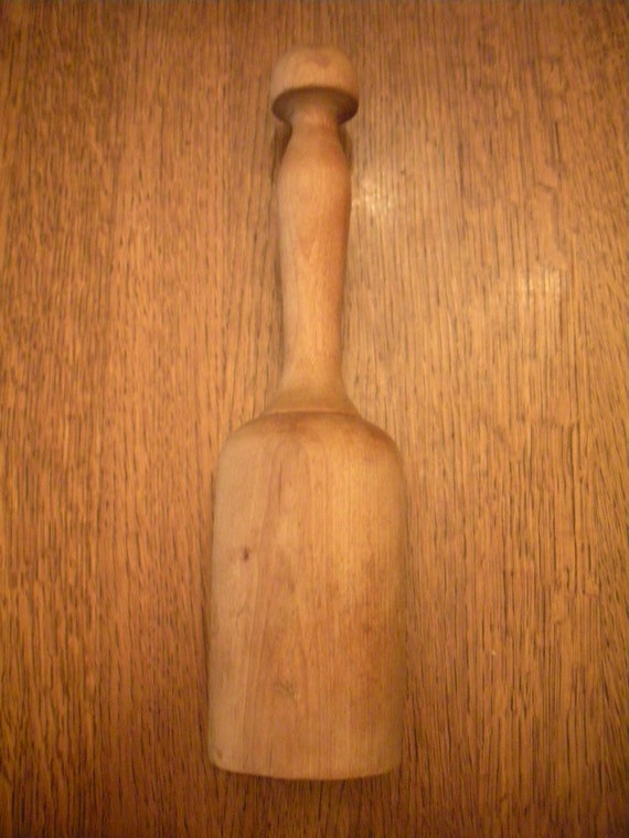 Vintage Wooden Sauerkraut Stomper