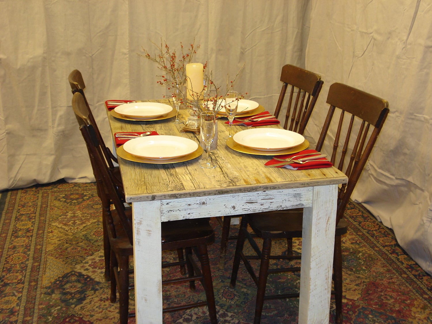 Driftwood Dining Table 54 x 30 x 29H with by DriftwoodTreasures