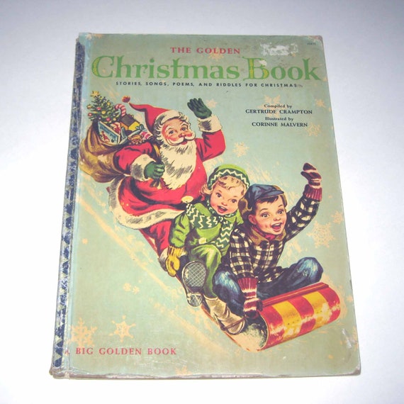 Vintage 1950s The Golden Christmas Book for Children Stories