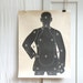 Giant Vintage Paper Target /  Poster, Man, Halloween, Black and White Decor