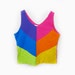 80s Florescent Colorblock Tank - L