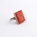 Recycled Scrabble Tile Ring - Chinese New Year in Scarlet Red