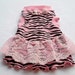Reserved for Ada Pet Clothing Nightie Pink Zebra with Ruffles