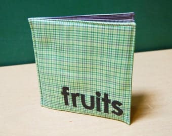 Fruits Cloth Book printed on organic cotton