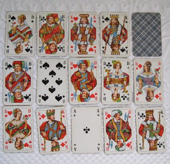 Vintage GERMAN PLAYING CARDS by Altenburg-Stralsunder 1980s