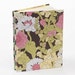 Pink and yellow zinnias handmade journal, small, gift under 15