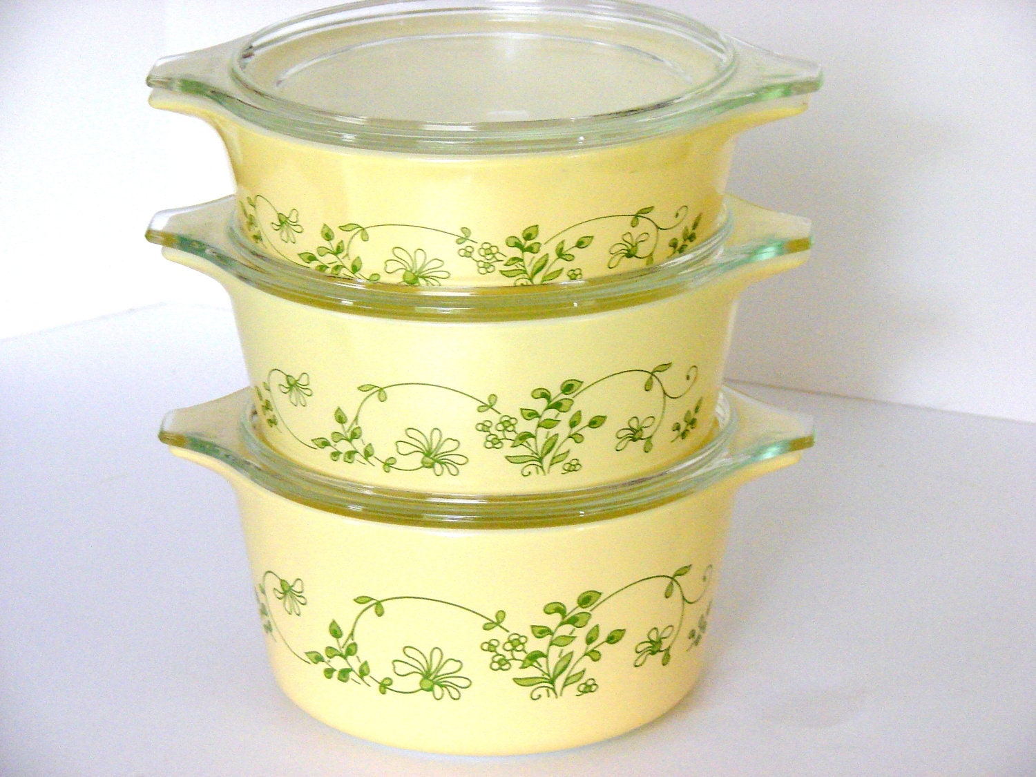 Vintage Pyrex Shenandoah Bake Serve Casserole Dish Set