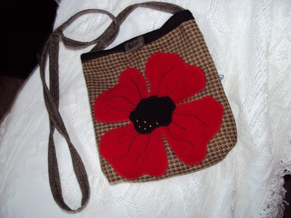 red poppy purse