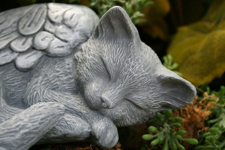 Cat Angel Statue Pet Memorial