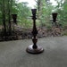 RESERVE Vintage Unity Candle Holder Wrought Iron Wood Candleabra Rustic Country Wedding Decor French Country Farmhouse Pottery Barn Style