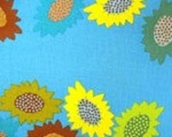 CLEARANCE Anna Maria Horner AH12 Garden Party Receiving Line Teal Cotton Fabric 1 Yard