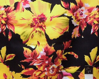 Van Gogh Collection FS19 Etched Gold RAYON CHALLIS Fabric 1 Yard