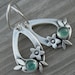 Summer Happiness Green Verdilite Tourmaline Sterling Silver Earrings PMC Artisan Jewelry