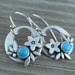 SHIPS IMMEDIATELY Summer Happiness Turquoise Sterling Silver Earrings PMC Artisan Jewelry