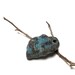 Sea Glass Stone Drilled Beach Rock - Rare Slag Pebble Antique Bead "Coal Blue" by StoneMe