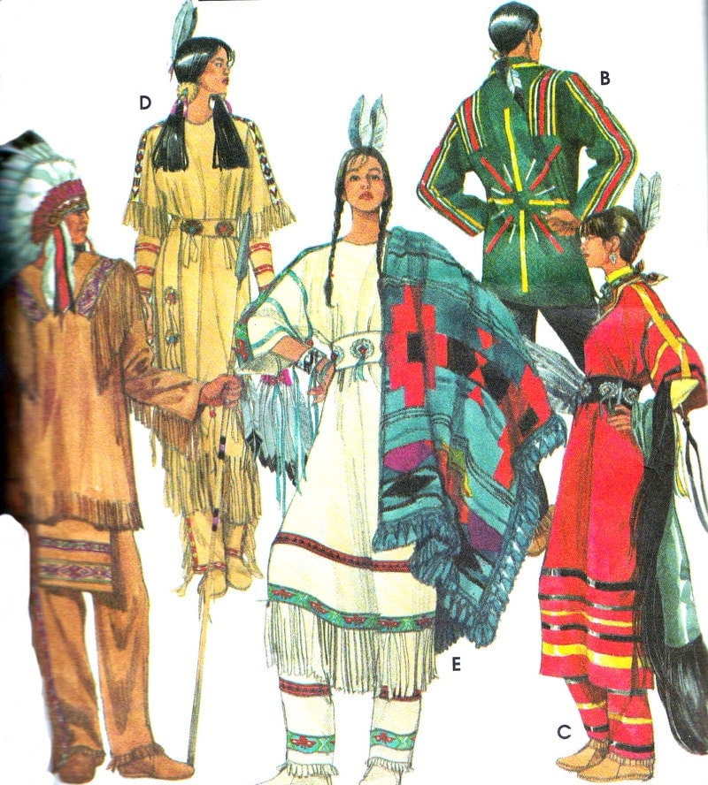 Sewing Pattern Simplicity 9142 Adult Native American Costume