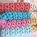 Cotton chunky crochet baby blanket / throw - CANDY STRIPE
