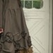 Brown Wool Scrunches and Flowers Tunic Dress M