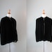 Vintage 1930s Cape / 30s Black Velvet Cape / Noir Formal Jacket