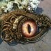Gothic Steampunk Evil Eye Pendant in Bronze glass eye