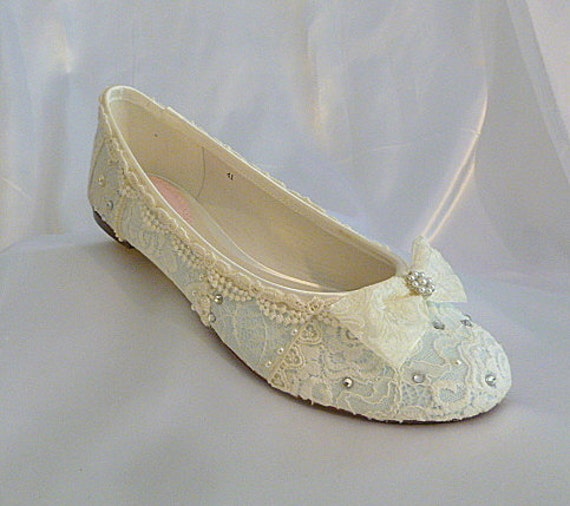 Something Blue Wedding Flats . Bridal by everlastinglifashion