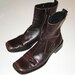 hipster vintage Charles David brown leather ankle boots 38.5 8.5 - 9