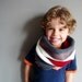 kids knit cowl in GREY and CRANBERRY (vegan friendly, ooak)