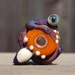 RESERVED - Purple Gecko Big Hole Glass Bead - BHB - Handmade Lampwork Glass Bead - SRA