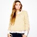 SOPHIE hand knit sweater SAND cropped braided shoulders cables wool and mohair