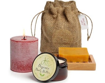 Jensan 4-piece Spa Gift Set in Bag Set in recyclable burlap bag - Free Shipping