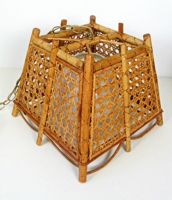 vintage rattan pendant lamps set of 2 1970s