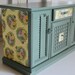 Refurbished Vintage Jewelry Box - Large Sage and yellow