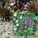 Flowery machine embroidered brooch