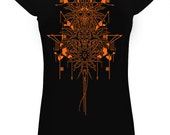 Forest Nymph - Ladies Blacklight Reactive T-Shirt (Orange)
