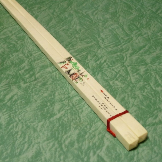 Vintage Pair of Real Ivory Chopsticks Chinese Pre-Ban 11