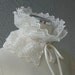 Victorian Inspired Ivory Ruffle Collar Necklace Cowl Statement Piece