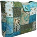 Purse in Turquoise and Green Batik Fabrics
