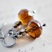 Caramel Earrings Toffee Glass Autumn Dangle