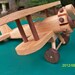 Wooden Handmade toys Large Airplane Biplane Oak & Walnut hand finished with all natural Beeswax