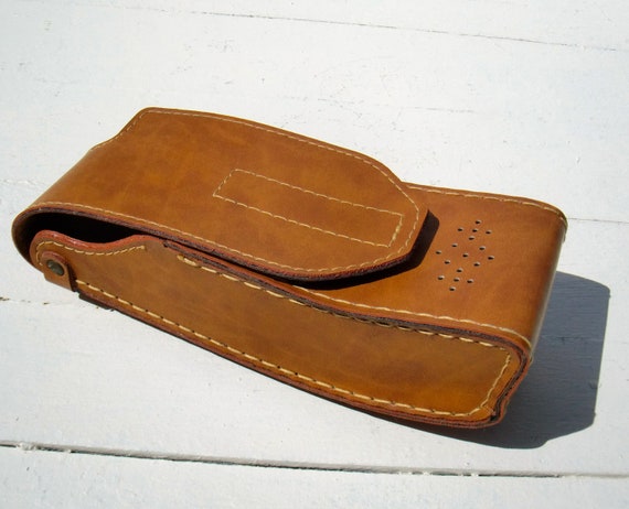 Vintage Old School Leather Mobile Phone Case Belt Loop