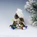 Shih Tzu Ornament with Christmas lights Porcelain Sculpture