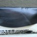 SALE Noir Leather and Artist's Canvas Clutch Bag