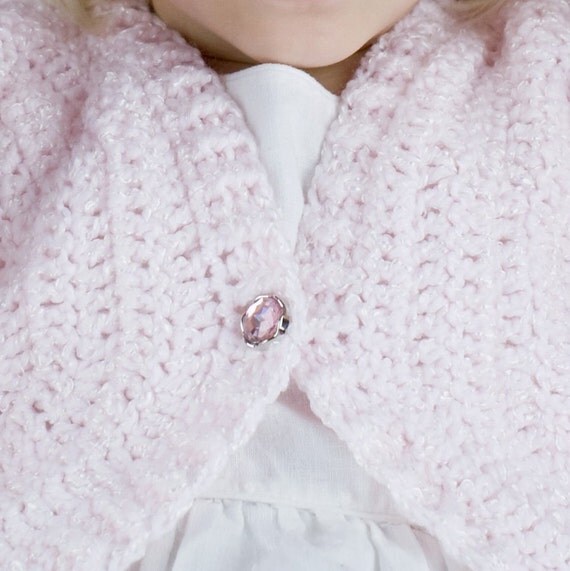 Flower Girl Shrug Wedding Shrug Shortie Sweater by Crocheted4Kids