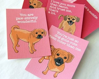 Puggle Valentines - Mini Eco-friendly Set of 8
