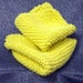 Knitted Cotton Dish Scrub Cloths, Sunflower Yellow Colors