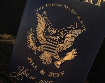 Passport Wedding Invitation. Destination Wedding Invitation. DEPOSIT: Traditional US Design