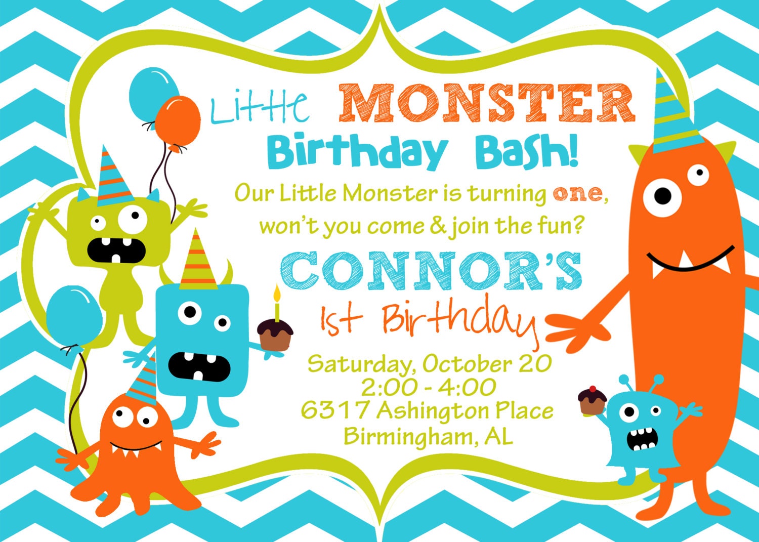 Monster Themed Invitations 7