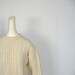 LL Bean Sweater / Irish Fisherman Sweater / Cream Wool / M L