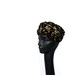 60s Turban Hat / Black Velvet Hat / Mr. John Hat / Black and Gold